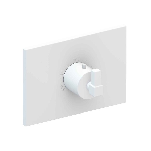 Newport Brass 3/4" Square Thermostatic Trim Plate With Handle in Matte White 3-3144TS-52 - main